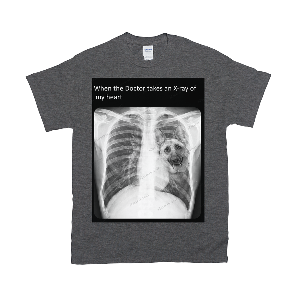 Paw in my heart Custom Pet T-shirt - Noble Pawtrait