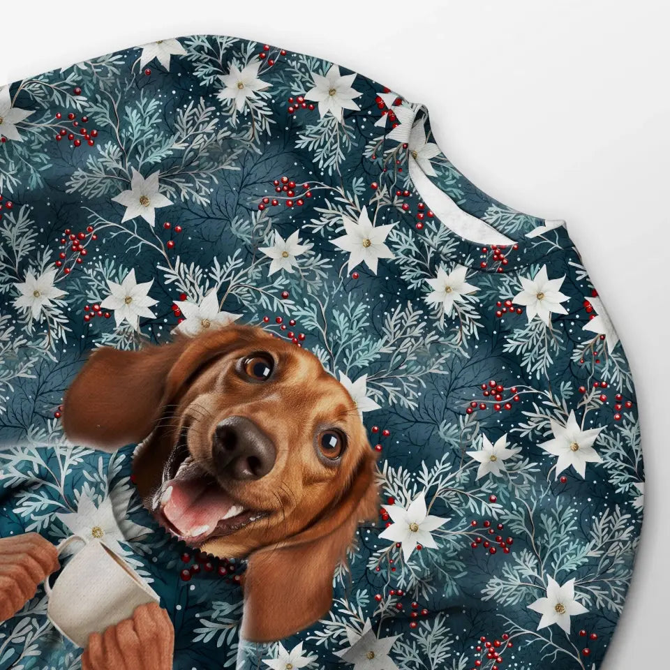 Custom Your Own Christmas Sweater Within Sweater With Your Pet Face