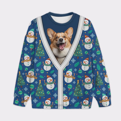 Custom Your Own Christmas Peeking Sweater With Your Pet Face