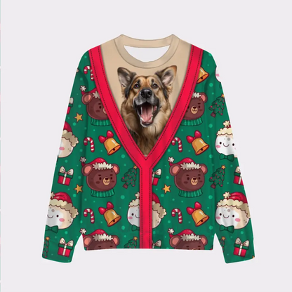 Custom Your Own Christmas Peeking Sweater With Your Pet Face