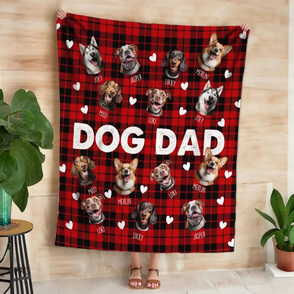 Custom Fleece Blanket With Pet Photo Gift For Pet Parents
