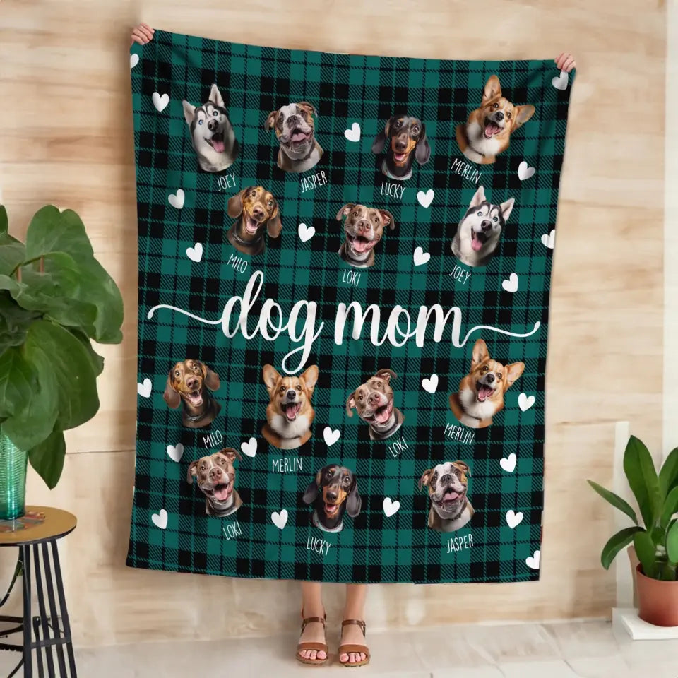 Custom Fleece Blanket With Pet Photo Gift For Pet Parents