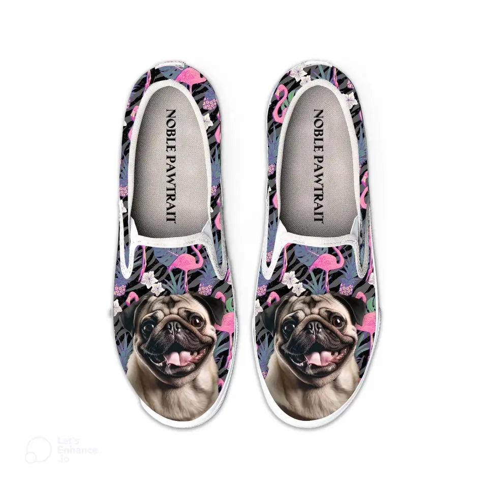 Custom Slip On Sneakers With Your Pet Face - Over 100+ Combinations