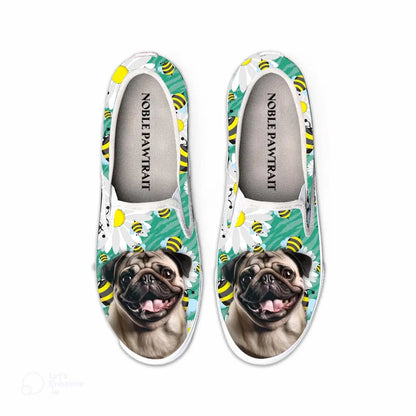 Custom Slip On Sneakers With Your Pet Face - Over 100+ Combinations