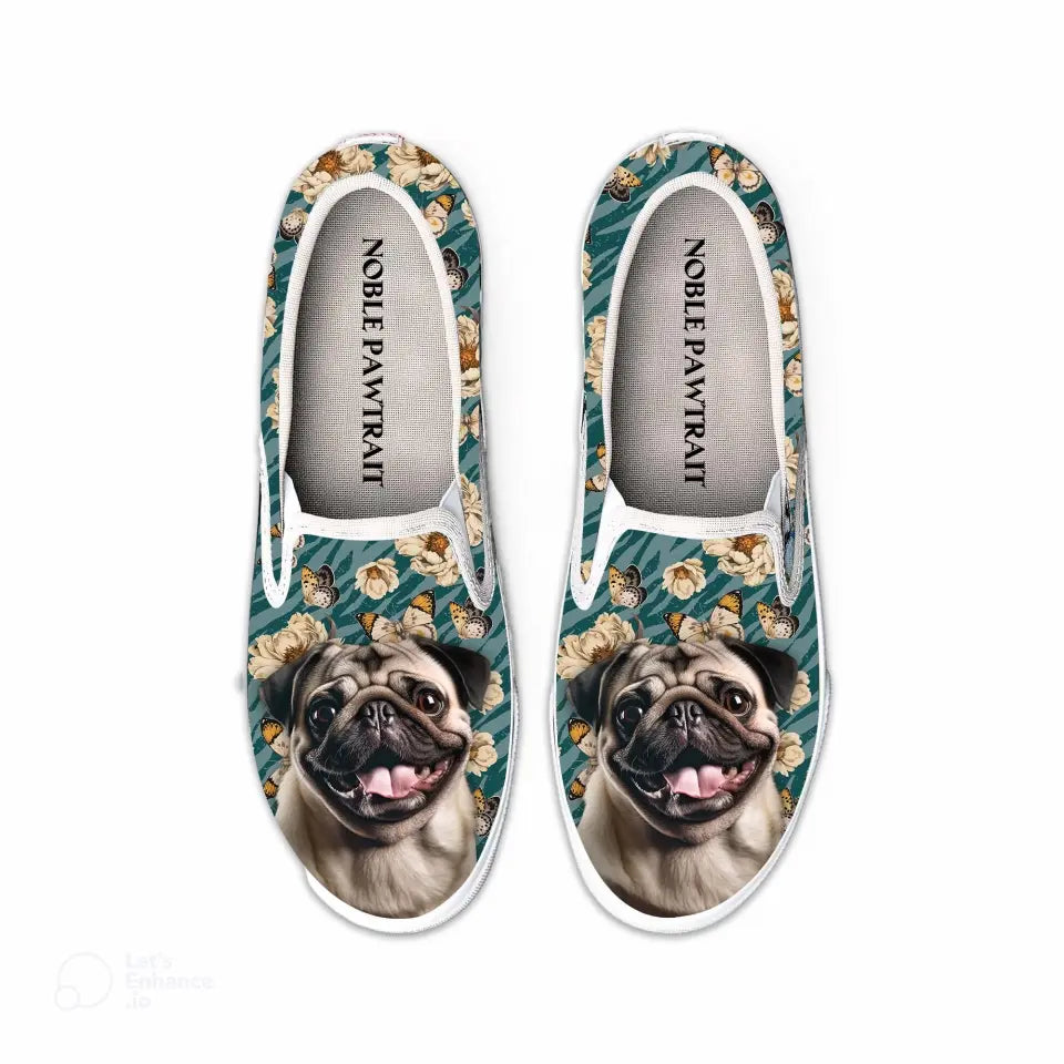 Custom Slip On Sneakers With Your Pet Face - Over 100+ Combinations