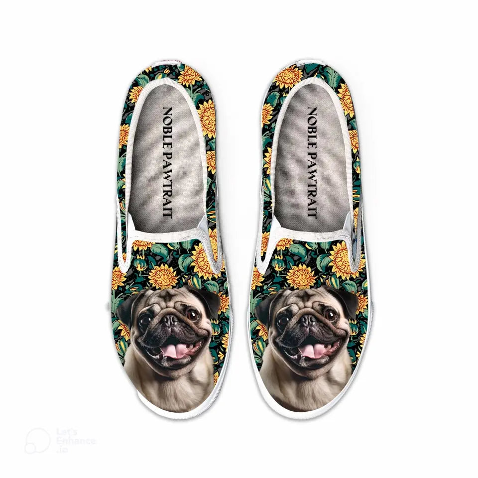 Custom Slip On Sneakers With Your Pet Face - Over 100+ Combinations