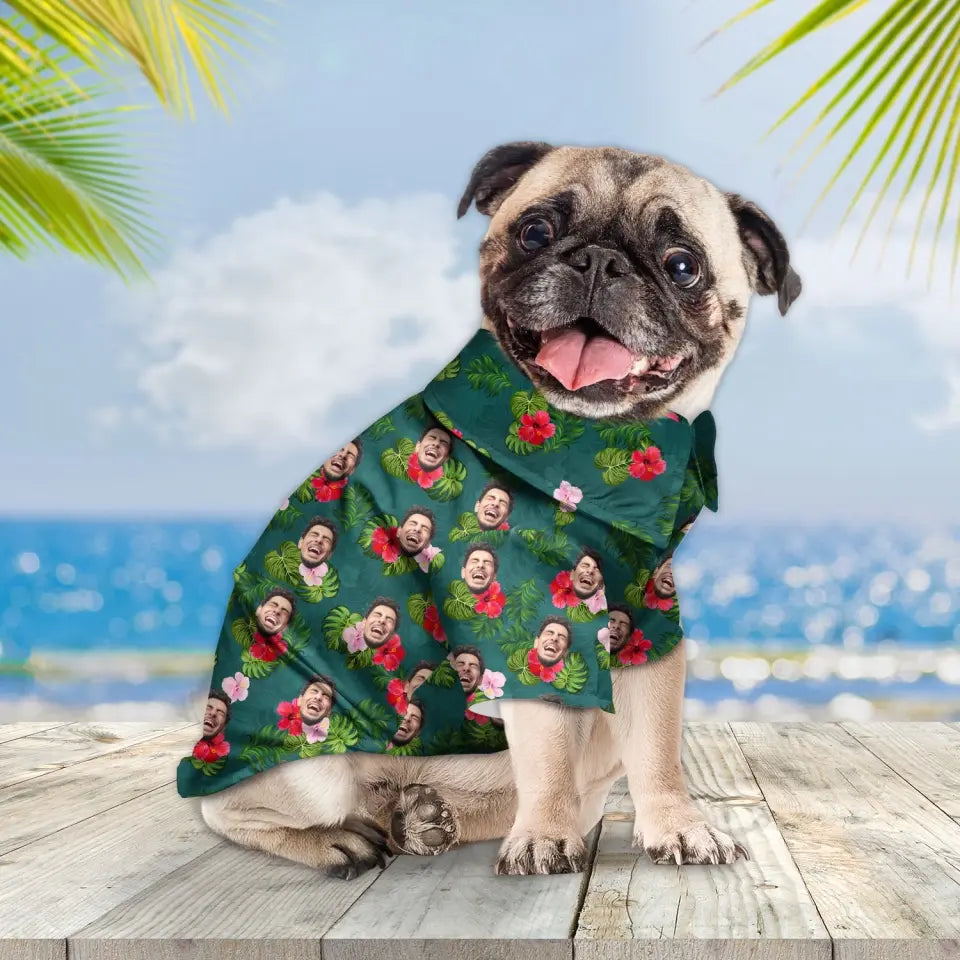 Put Your Face On A Pet Hawaiian Shirt - Up To 300 Combination