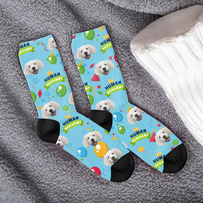 Personalized Pet Dad Sock - Gift For Dog Dad, Cat Dad - Custom With Pet Faces