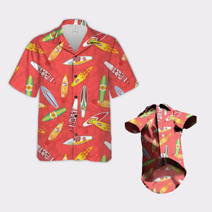 Matching Pet And Owner Button Shirt