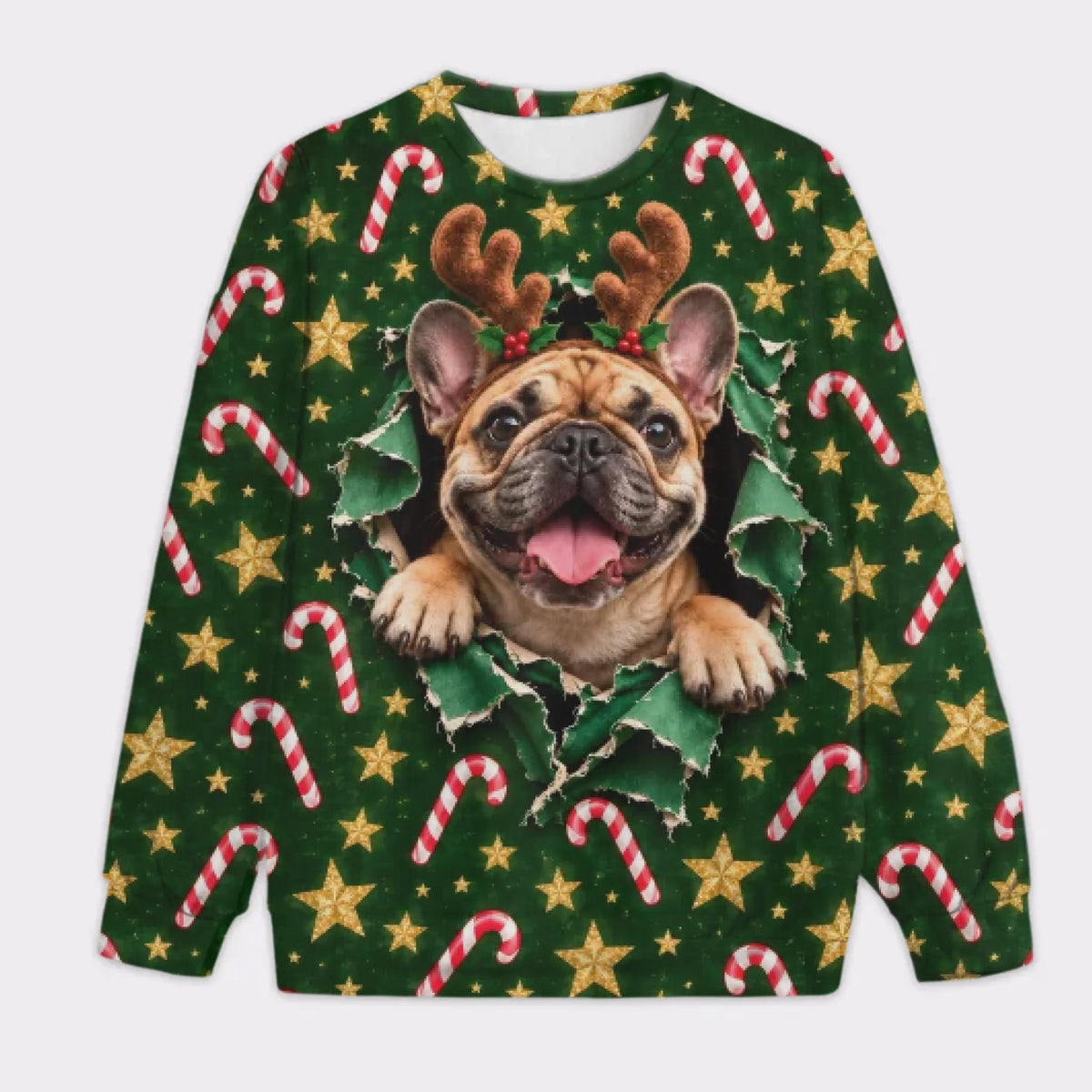 Custom Pet Face Christmas Sweater