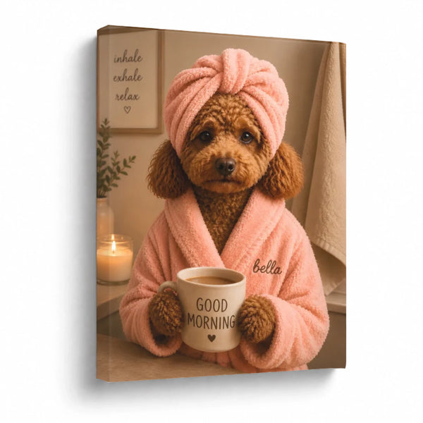 Morning Shower - Custom Pet Portrait