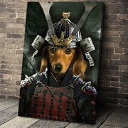 Ancient Samurai Custom Pet Portrait Canvas