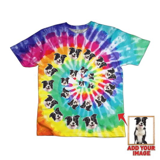 All Over Print Colorful Tie Dye Custom Pet T-shirt