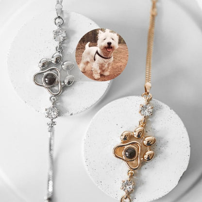 Personalized Dog Paw Shaped Photo Projection Bracelet