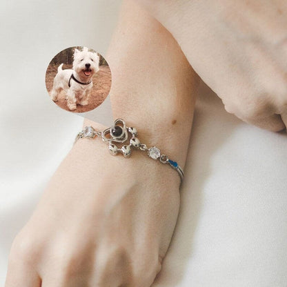 Personalized Dog Paw Shaped Photo Projection Bracelet