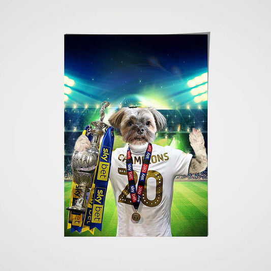The Soccer Champion Custom Poster Pet Portrait - Noble Pawtrait