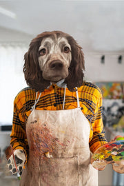 The Artist Custom Pet Portrait Canvas - Noble Pawtrait