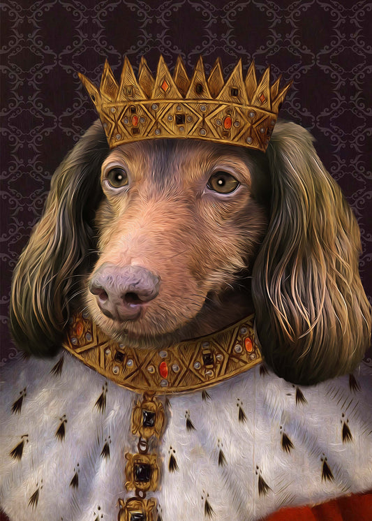 King Henry VII Custom Pet Portrait Poster - Noble Pawtrait