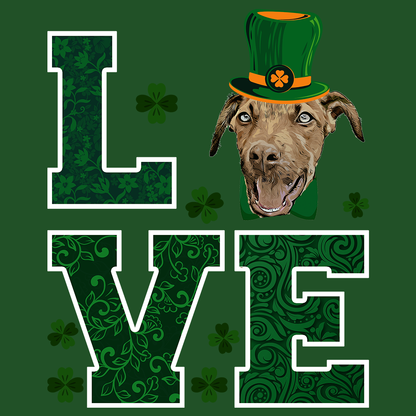 Love St Patrick's Day Custom Pet Unisex T-shirt - Noble Pawtrait