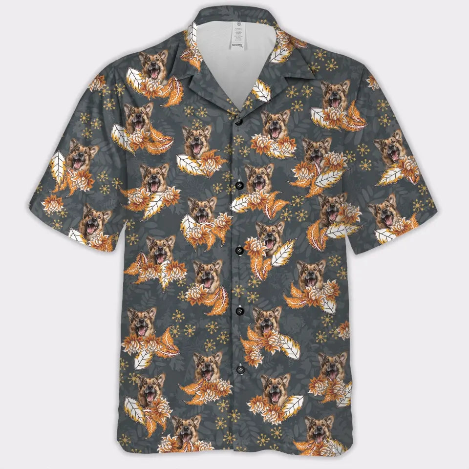 Custom Your Own Hawaiian Shirt With Your Pet Photo Autumn Vibes
