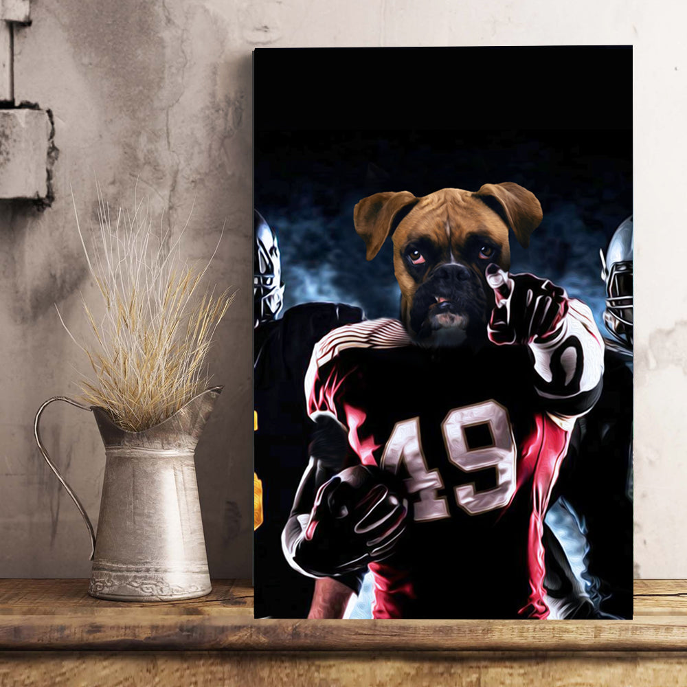 The American Footballer Custom Digital Download Pet Portrait - Noble Pawtrait