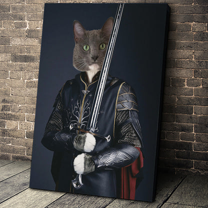 The Sword Legend Custom Pet Portrait Canvas - Noble Pawtrait