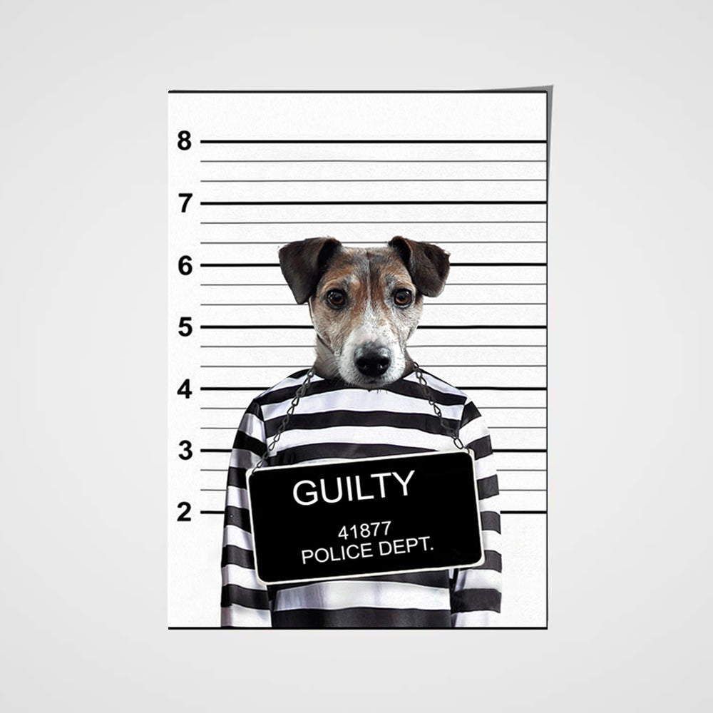 The Bad Boy Custom Pet Portrait Poster - Noble Pawtrait