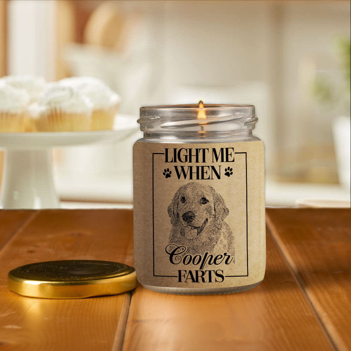 Light Me When The Dog Farts Custom Candle