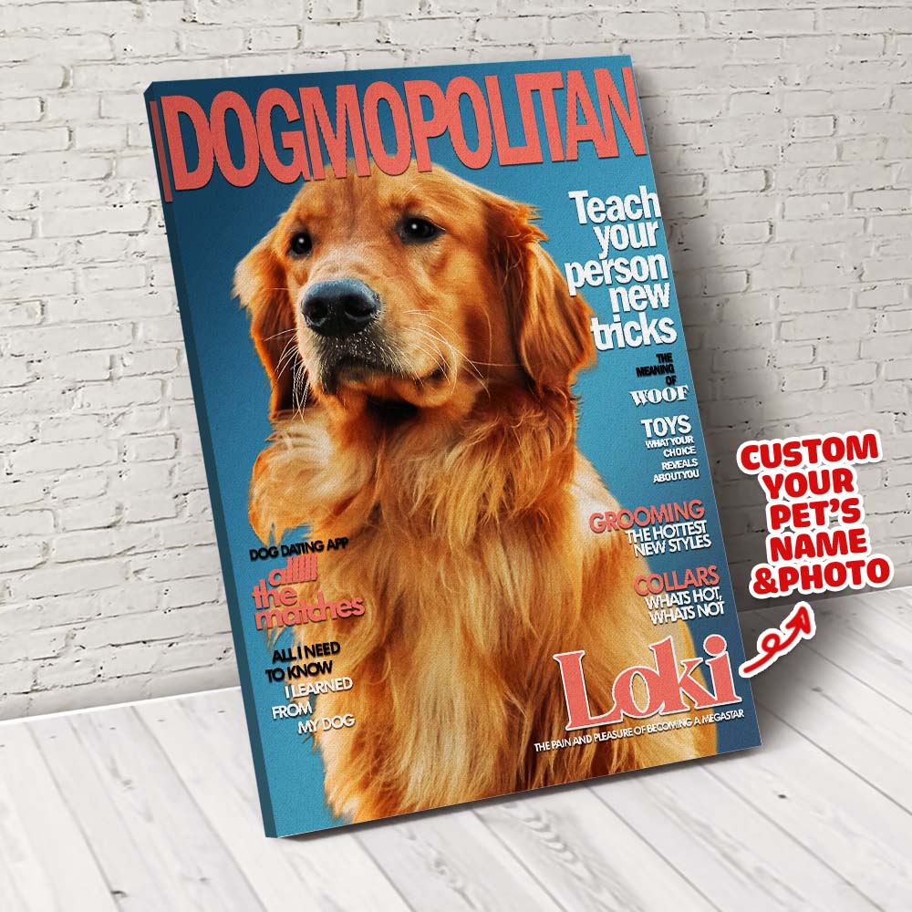The Dogmopolitan Custom Pet Portrait Canvas - Noble Pawtrait
