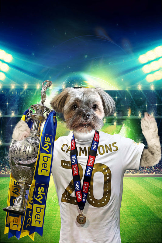 The Soccer Champion Custom Digital Download Pet Portrait - Noble Pawtrait