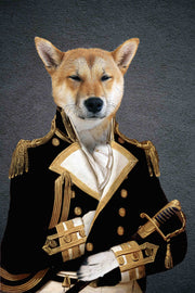 Chef d'escadron Custom Pet Portrait Canvas - Noble Pawtrait