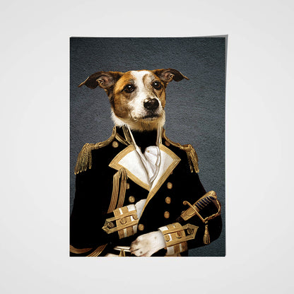 Chef d'escadron Custom Pet Portrait Poster - Noble Pawtrait