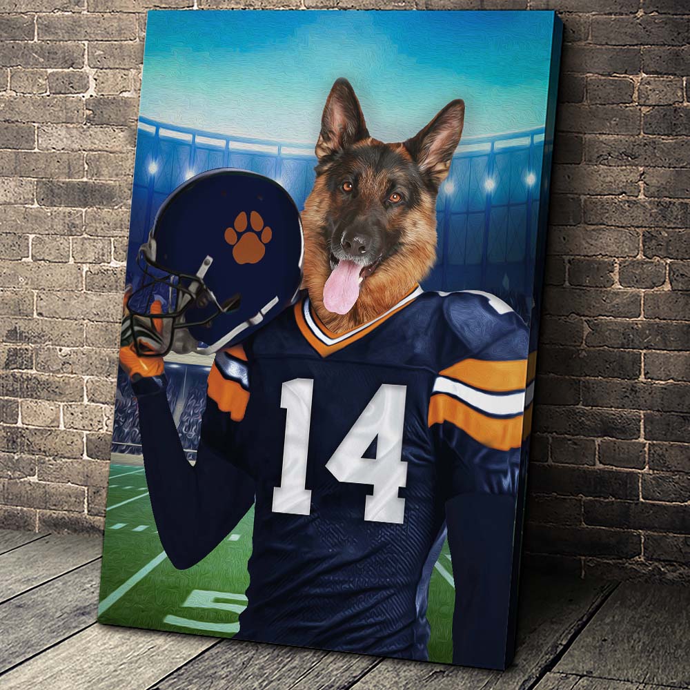 The Chicago Fan Custom Canvas Pet Portrait - Noble Pawtrait