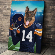 The Chicago Fan Custom Canvas Pet Portrait - Noble Pawtrait