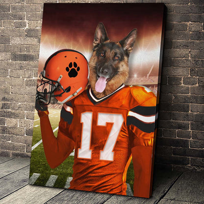 The Cincinnati Fan Custom Canvas Pet Portrait - Noble Pawtrait