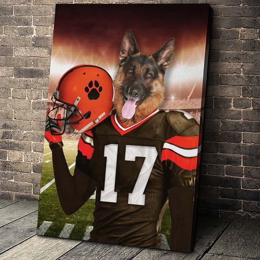 The Cleveland Fan Player Custom Pet Portrait - Noble Pawtrait