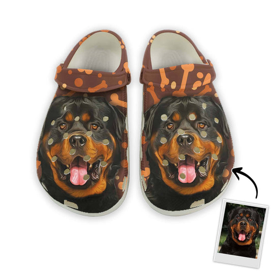 Custom Clogs With Pet Face | Personalized Gift For Pet Lovers | Bone Photo