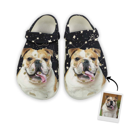 Custom Clogs With Pet Face | Personalized Gift For Pet Lovers | Galaxy Photo