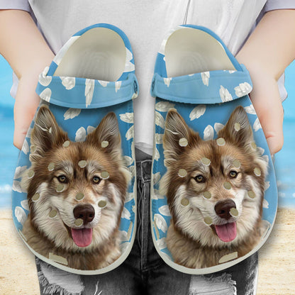 Custom Clogs With Pet Face | Personalized Gift For Pet Lovers | Angel Wing Photo