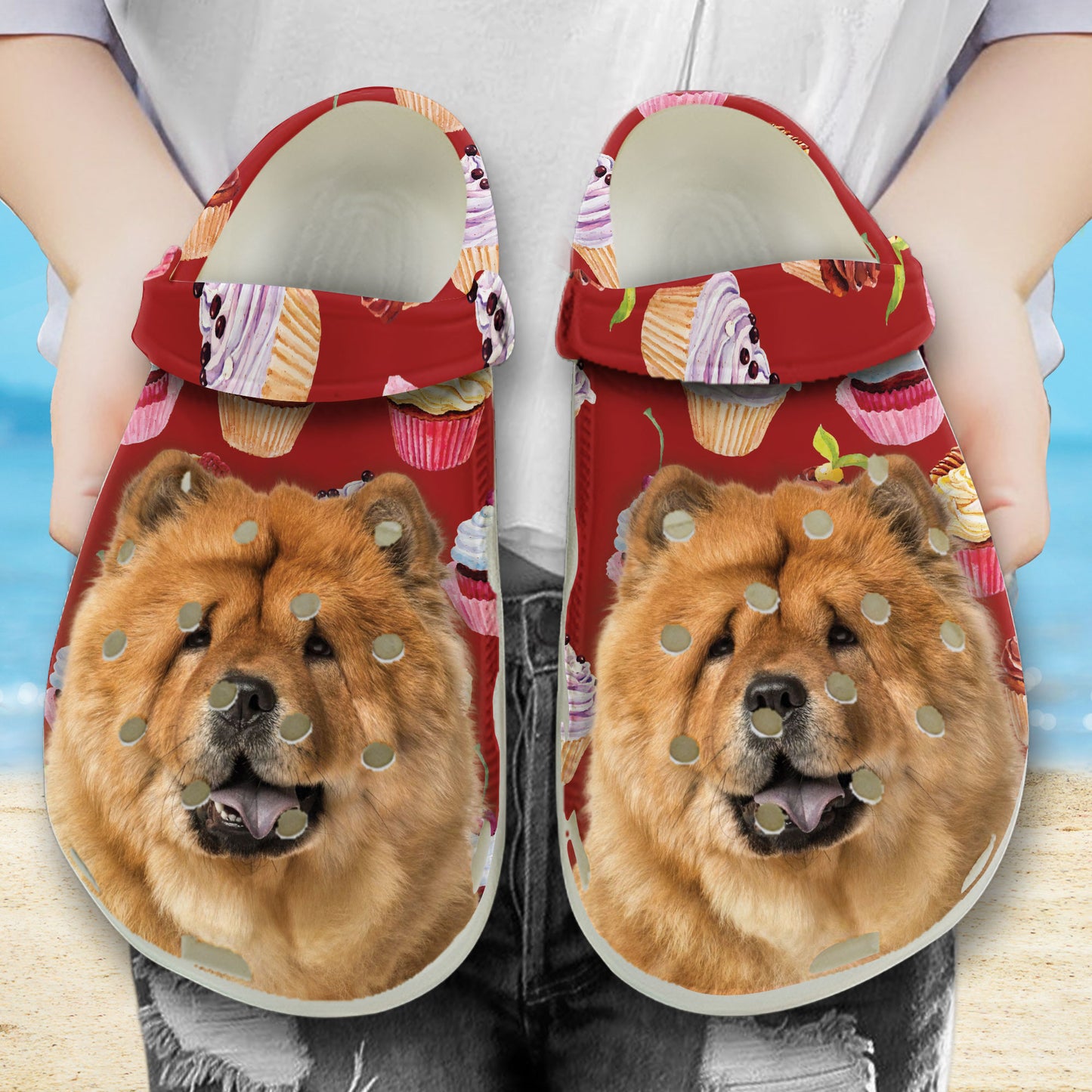 Custom Clogs With Pet Face | Personalized Gift For Pet Lovers | Cupcake Photo