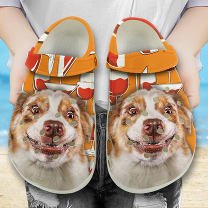 Custom Clogs With Pet Face | Personalized Gift For Pet Lovers | Wine Glass Photo