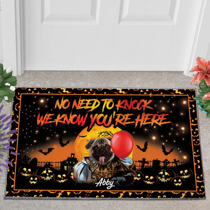 ITpaw No Need To Knock Custom 1 Pet Doormat - Noble Pawtrait