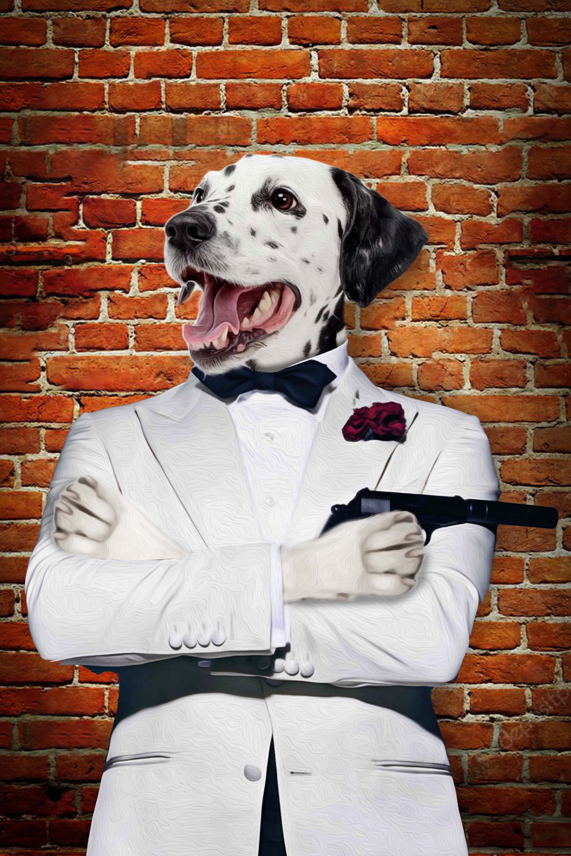 Double Old 7 Custom Pet Portrait - Noble Pawtrait