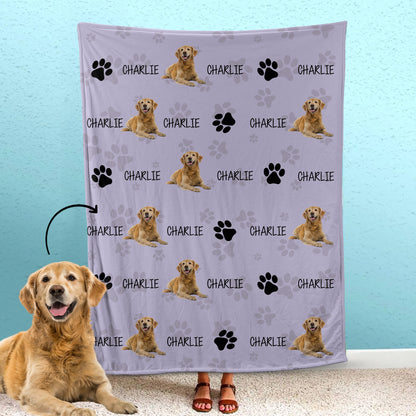 Couverture polaire personnalisée pour animaux de compagnie, motif de ligne, cadeau pour les parents de l'animal