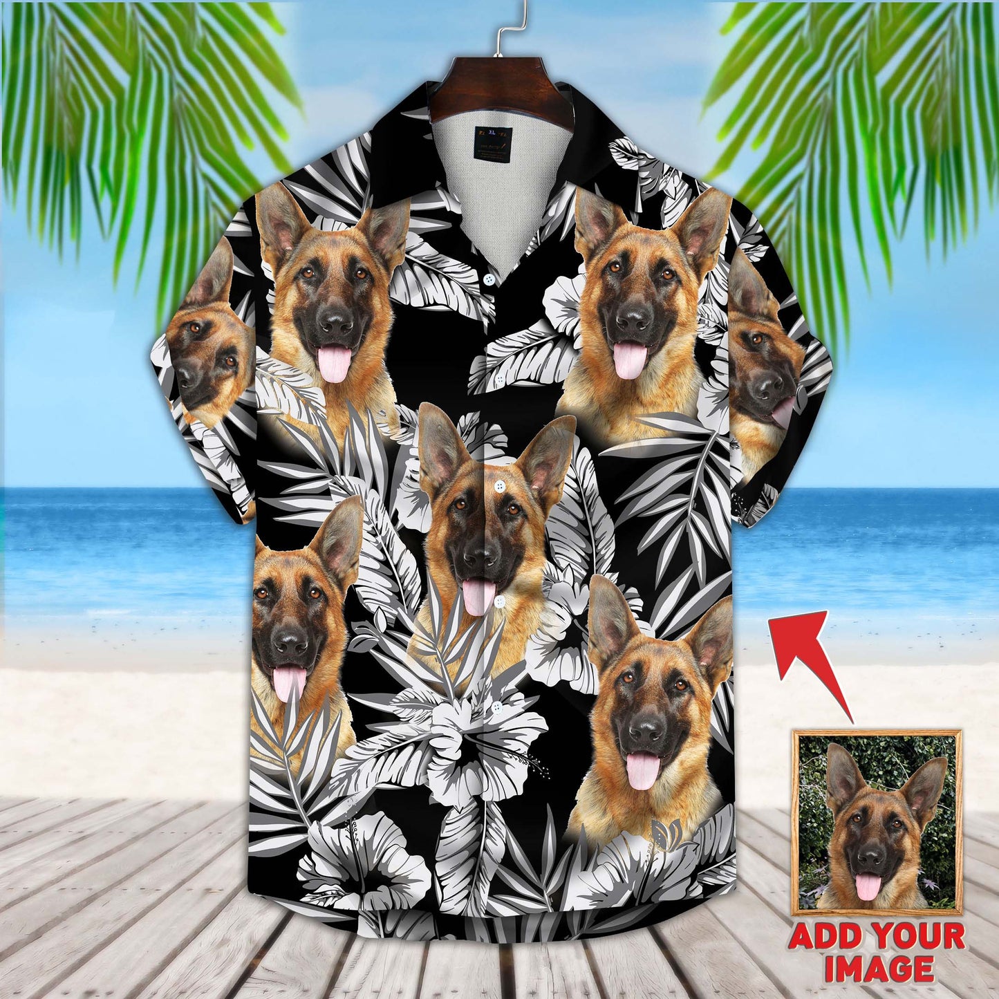 Custom Hawaiian Shirt For Cat Lovers | Personalized Kitty Lovers Gift | Flowers Pattern Black Color Aloha Shirt