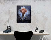 Her Majesty Custom Pet Portrait Canvas - Noble Pawtrait