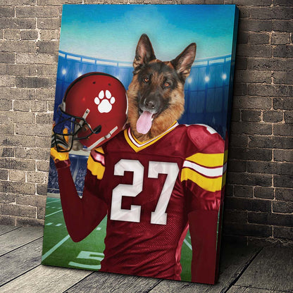 The Kansas City Fan Custom Canvas Pet Portrait - Noble Pawtrait