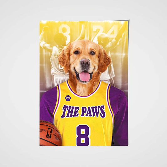 The LA Basketball Custom Poster Pet Portrait - Noble Pawtrait