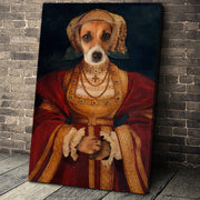 Lady in Orange Custom Pet Portrait Canvas - Noble Pawtrait