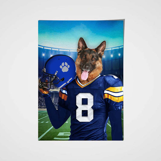 Los Angeles Fan Custom Poster Pet Portrait - Noble Pawtrait